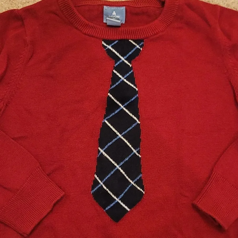 3 for $10! Gap Kids Maroon tie sweater